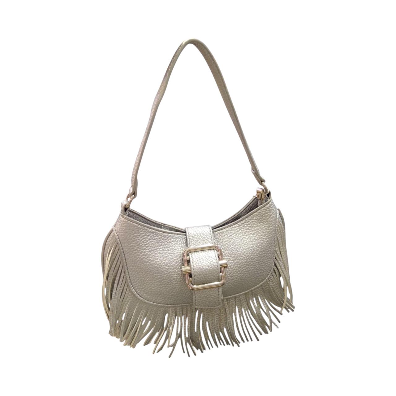 BOLSO BAGUETTE CON FLECOS